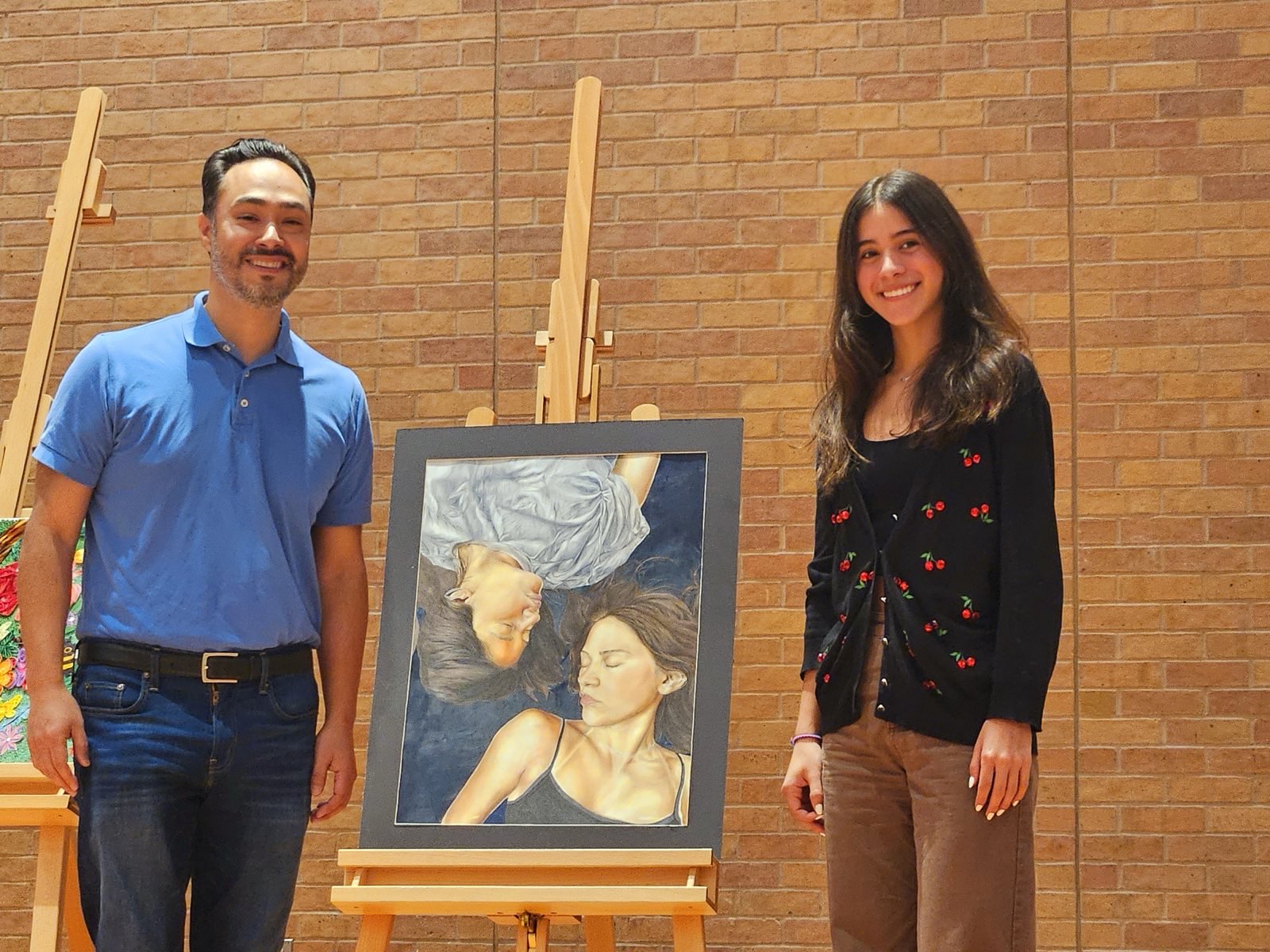 Mariela Pena with Congressman Castro