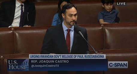 Congressman Castro Delivers Floor Remarks in Support of Paul Rusesabagina